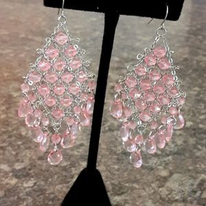 Pretty Pink Chandelier Earrings